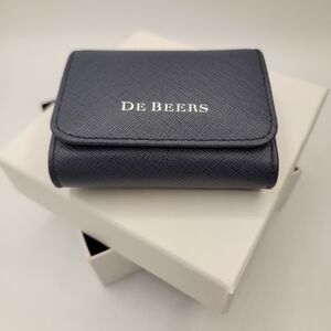 De Beers Navy Blue Travel Jewelry Case
